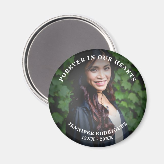 Custom Photo Celebration Of Life Death Remembrance Magnet (Front/Back)