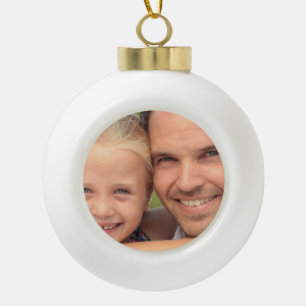 custom photo ceramic ball christmas ornament