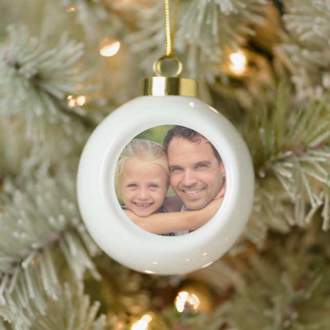 custom photo ceramic ball christmas ornament (Tree)