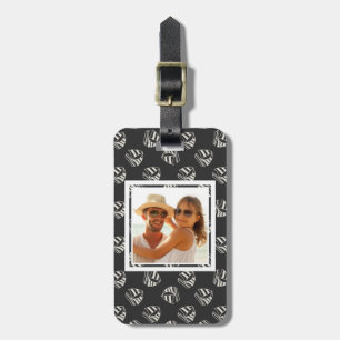 Custom Photo Chalk Drawn Sailboat Pattern Luggage Tag