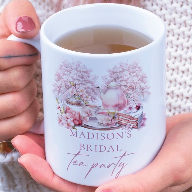 Custom Photo Cherry Blossom Bridal tea Large Coffee Mug (Creator Uploaded)