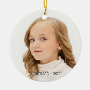Custom Photo Christmas Ceramic Ornament