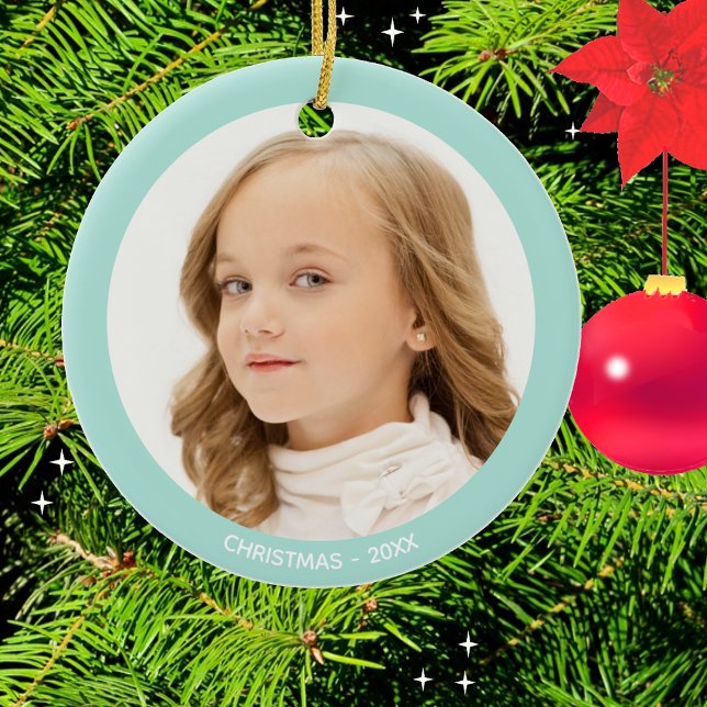 Custom Photo Christmas Ceramic Ornament (Creator Uploaded)