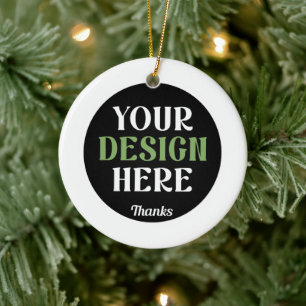 Custom Photo Christmas Decor Unique Ceramic Ornament