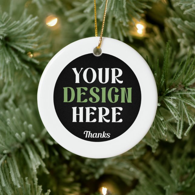 Custom Photo Christmas Decor | Unique Ceramic Ornament (Tree)