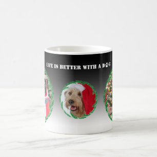 Custom Photo Christmas Dog Coffee Mug