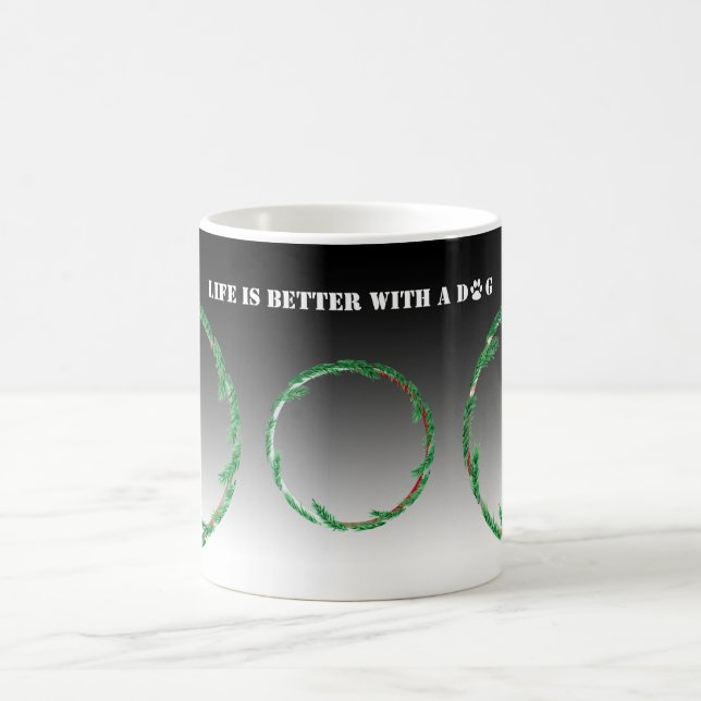 Custom Photo Christmas Dog Coffee Mug (Center)