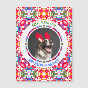 Custom Photo Christmas Dog Mom Dad Colorful Cards