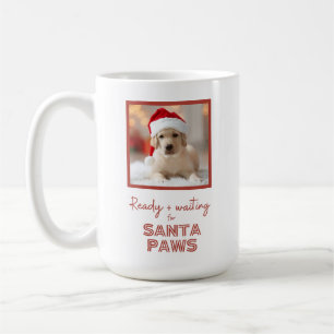 Custom Photo - Christmas Dog Santa Paws  Coffee Mug