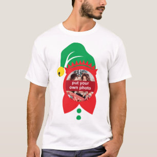 Custom Photo Christmas Elf T-Shirt