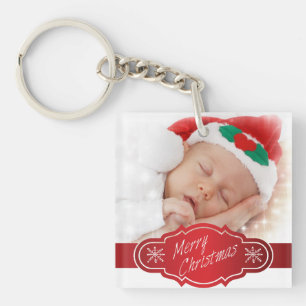Custom Photo Christmas Gift - Key Ring