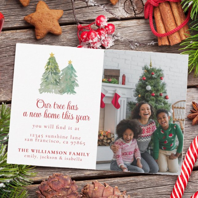 Custom Photo Christmas Holiday Moving Announcement (Creator Uploaded)