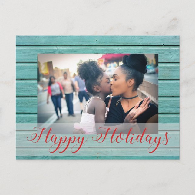 Custom Photo Christmas Holiday Postcard (Front)