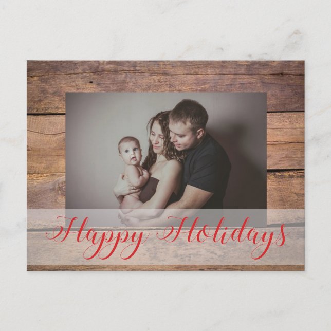 Custom Photo Christmas Holiday Postcard (Front)
