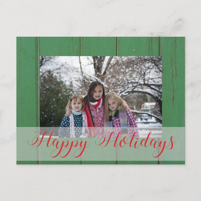 Custom Photo Christmas Holiday Postcard (Front)