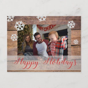 Custom Photo Christmas Holiday Postcard