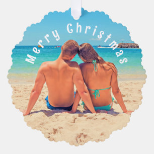 Custom Photo Christmas Ornament Card