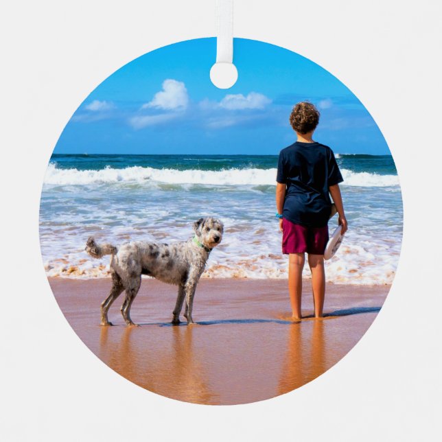 Custom Photo Christmas Ornament Your Family Photos (Front)