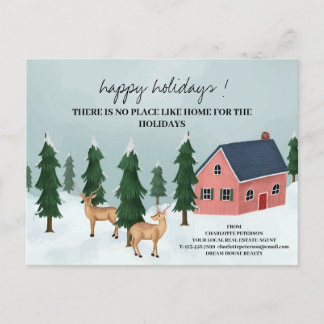 Custom Photo Christmas Real Estate Agent Holiday Postcard