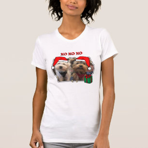 Custom Photo Christmas Santa Hat Pet HO HO HO T-Shirt