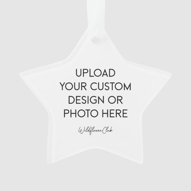 Custom Photo Christmas Star Ornament (Front)