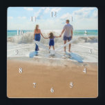 Custom Photo Clock - Your Own Design - Summer<br><div class="desc">Custom Photo - Unique Your Own Design Personalized Family / Friends or Personal Gift - Add Your Photo / Text / more - Resize and move or remove and add elements / image with customization tool !</div>