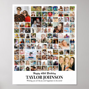 Custom Photo Collage 100 Pictures 8x10 16x20 24x30 Poster