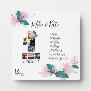 Custom Photo Collage 1st Anniversary for boyfriend Plaque