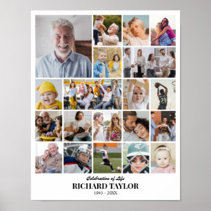 Custom Photo Collage 20 Pictures Grid 11x14 22x28 Poster