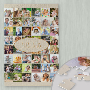 Custom Photo Collage 40 Pictures This is Us Quote Jigsaw Puzzle