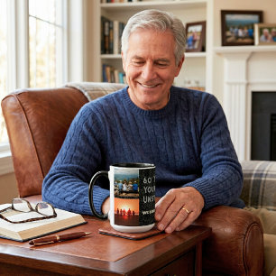 Custom Photo Collage 60th Birthday Gifts for Men Mug