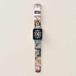 Custom Photo Collage 7 Photo Template Personalized Apple Watch Band
