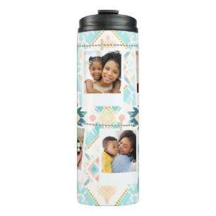 Custom Photo Collage boho Personalised tumbler