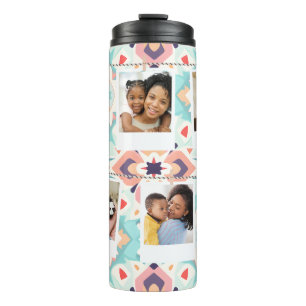 Custom Photo Collage boho Personalised tumbler
