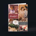 Custom Photo Collage Burnt Orange Thank You Card<br><div class="desc">Express heartfelt gratitude with our Custom Photo Collage Burnt Orange Thank You Card, a perfect way to conclude your wedding celebrations. This card is more than just a thank-you note; it's a beautiful collage of memories and a reflection of your special day. The card features a customisable photo collage, allowing...</div>