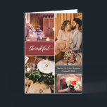 Custom Photo Collage Burnt Orange Thank You Card<br><div class="desc">Express heartfelt gratitude with our Custom Photo Collage Burnt Orange Thank You Card, a perfect way to conclude your wedding celebrations. This card is more than just a thank-you note; it's a beautiful collage of memories and a reflection of your special day. The card features a customisable photo collage, allowing...</div>