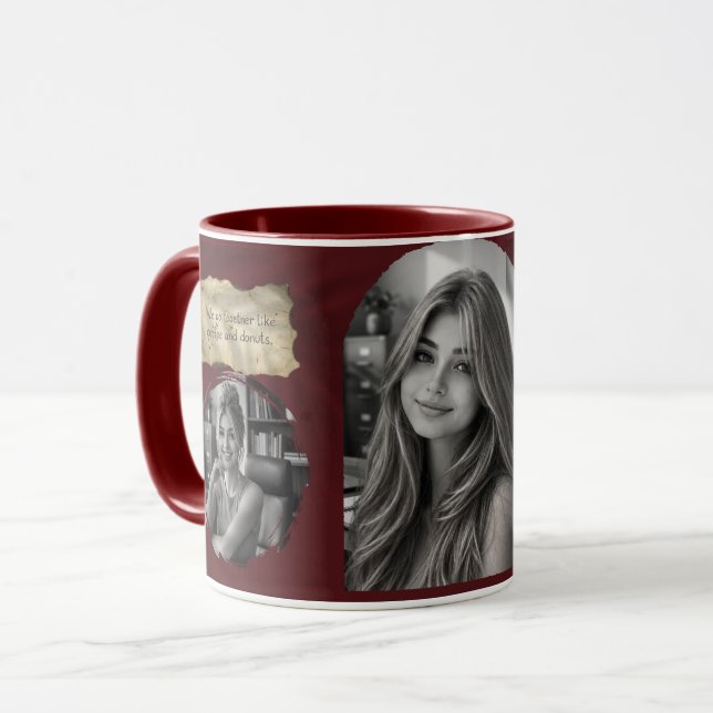 Custom Photo Collage Coffee Mug - Personalised Kee (Front Left)