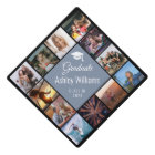 Custom Photo Collage Dusty Blue Trendy Cute Script