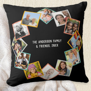Custom Photo Collage Family and Friends Keepsake Cushion
