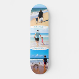 Custom Photo Collage Family Love Personalised Text Skateboard