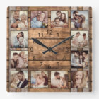 Custom Photo Collage Family Rustic Wooden Barrel