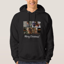 Custom Photo Collage Family Script Merry Christmas