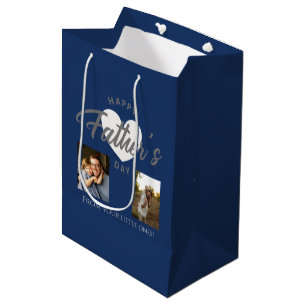 Custom Photo Collage Father's Day Gift Medium Gift Bag