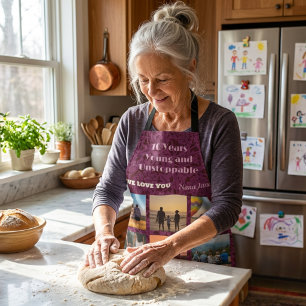 Custom Photo Collage Gifts for 70 Year Old Woman Apron