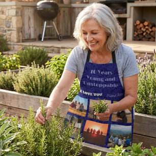 Custom Photo Collage Gifts for 70 Year Old Woman Apron