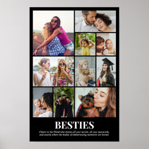 Custom Photo Collage Grid 10 Pictures 12x18 24x36 Poster
