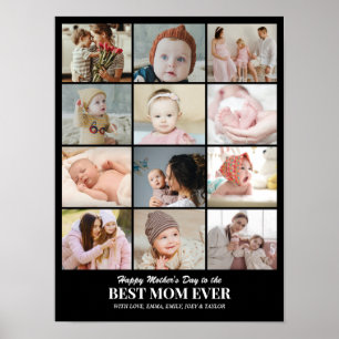 Custom Photo Collage Grid 12 Pictures 12x16 18x24 Poster