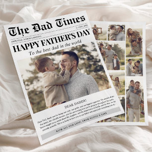 Custom Photo Collage Happy Father's Day Newspaper