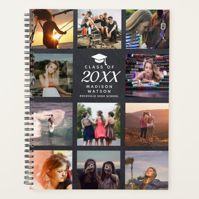 Custom Photo Collage Instagram Class Of Grad Planner (Front)