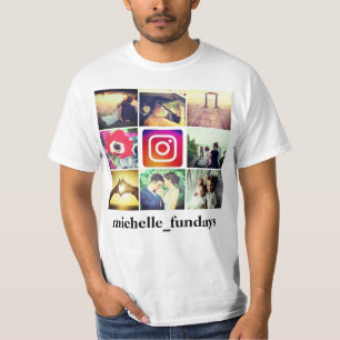 Custom photo collage instagram logo T-Shirt